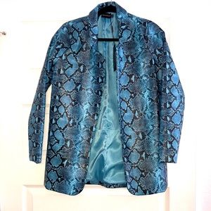 Snake skin faux leather jacket